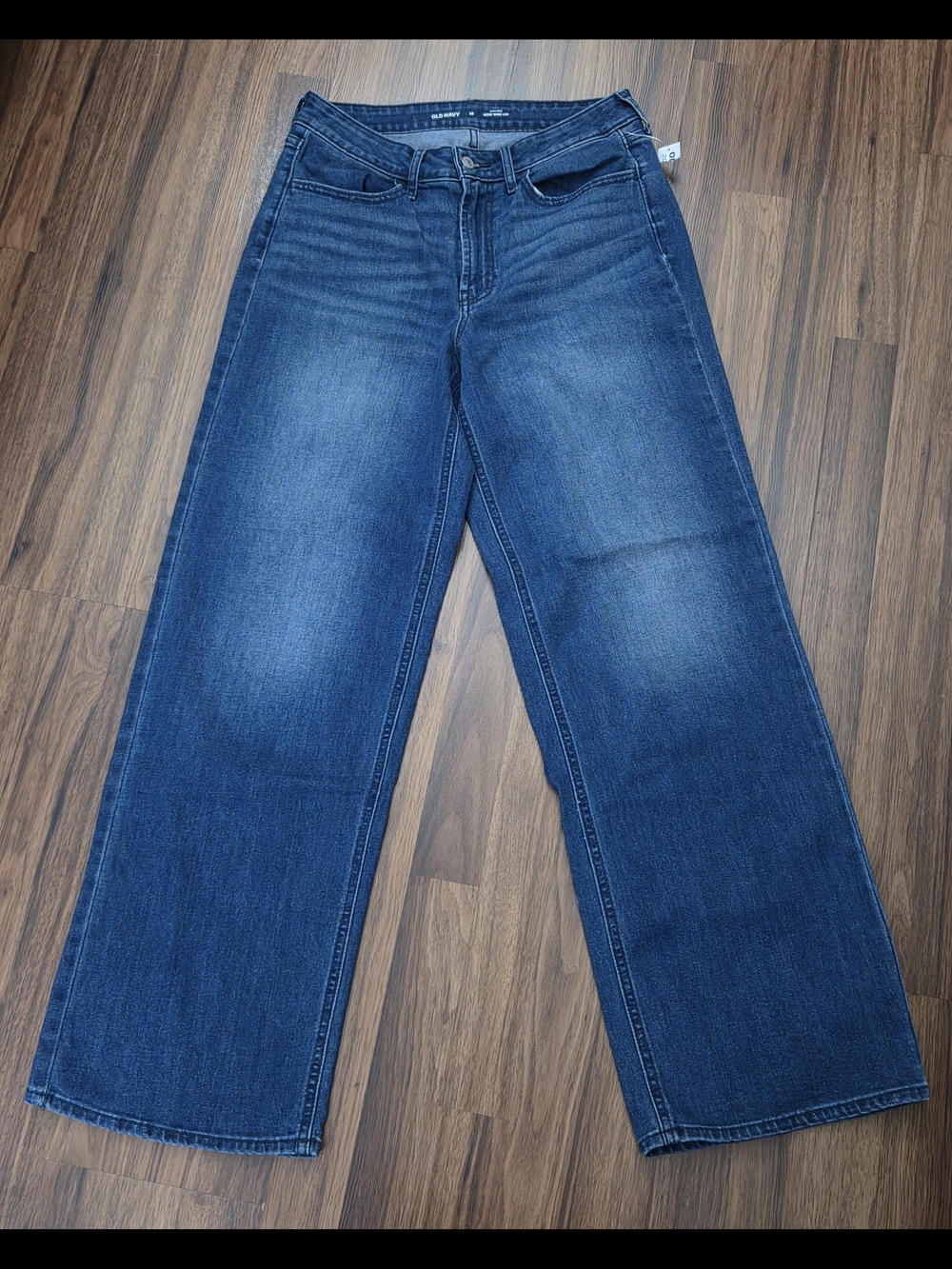 Old Navy High-Rise Wide-Leg Jeans in Deep Blue Wash